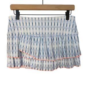 Lucky in Love Athletic Skort w Tiered Ruffles Shibori Print w Peach Trim size S